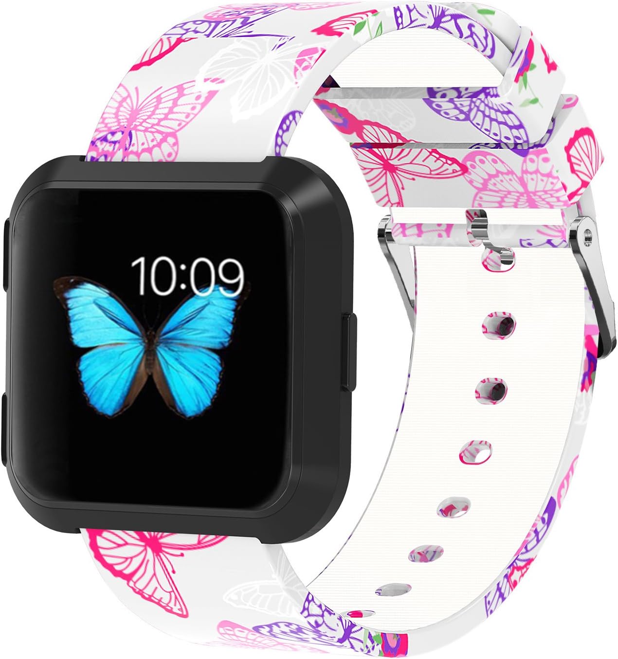 MLQSS Compatible with Versa Bands,Soft Silicone Sport Replacement Accessories Bracelet Wrist Strap Band Compatible with 2019 New Versa Smart Fitness Watch Women Men