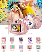 Gofunly Kids Camera 1080P 2.0 Inch Dual Lens 32GB Card Included view 2