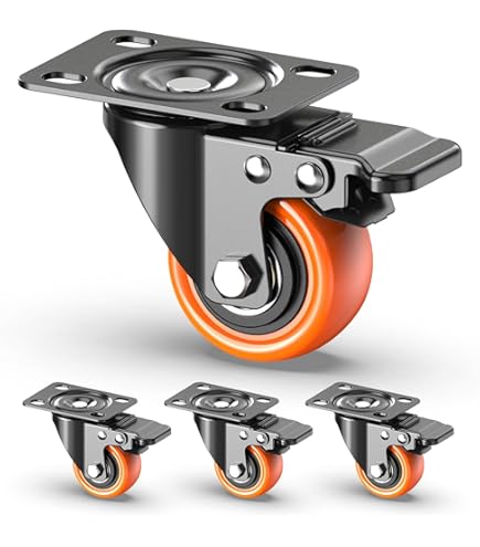 Set Of 8 Swivel Caster Wheels, 3 Inch Heavy Duty