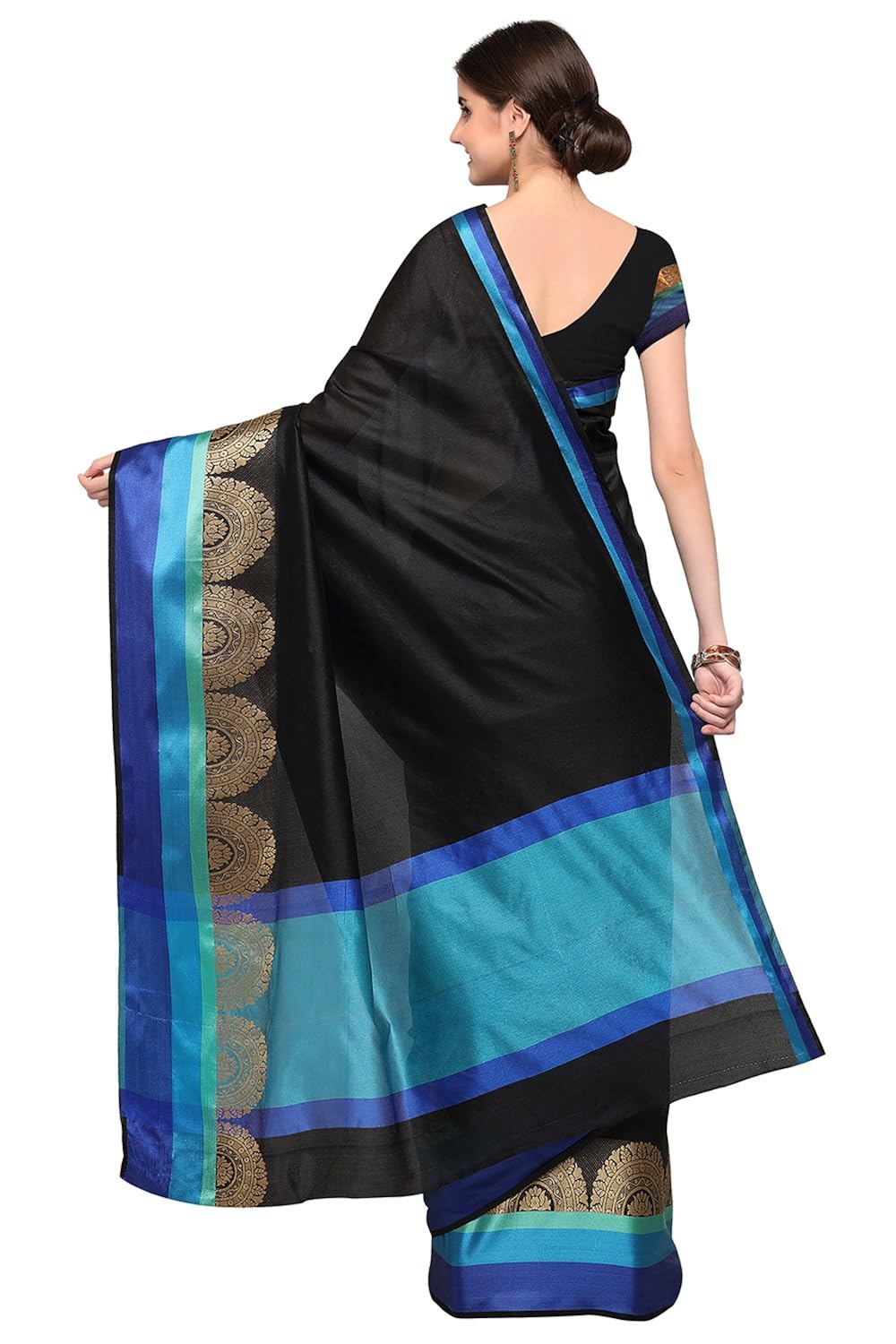 saree mall women's kanjivaram silk saree with unstitched blouse piece