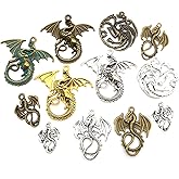 YFXJC 30Pieces Craft Supplies Mixed Flying Dragon Charms Pendants Beads Charms Pendants for Jewelry Making Necklace Bracelet Accessaries