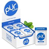 PUR Mints, Peppermint Xylitol Mints No Artificial Flavor, 360 Count (12x30) | No Artificial Sweeteners, Vegan, Sugar Free, Gluten Free, Soy Free, Keto Friendly, Natural minty flavor for fresh breath