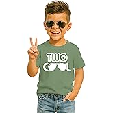 SANIXJOO Two Cool 2nd Birthday T Shirts Boys 2nd Birthday Shirt Toddler Baby 2 Year Old Birthday Gift Tee Tops