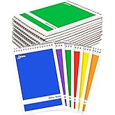 Dynta Steno Pads 6x9 Spiral Notebooks Bulk 18 Pack Note Pads 60 Sheets 6 Assorted Colors Gregg Rule Writing Paper, Steno Notebooks for Students Teachers Men Women Professionals