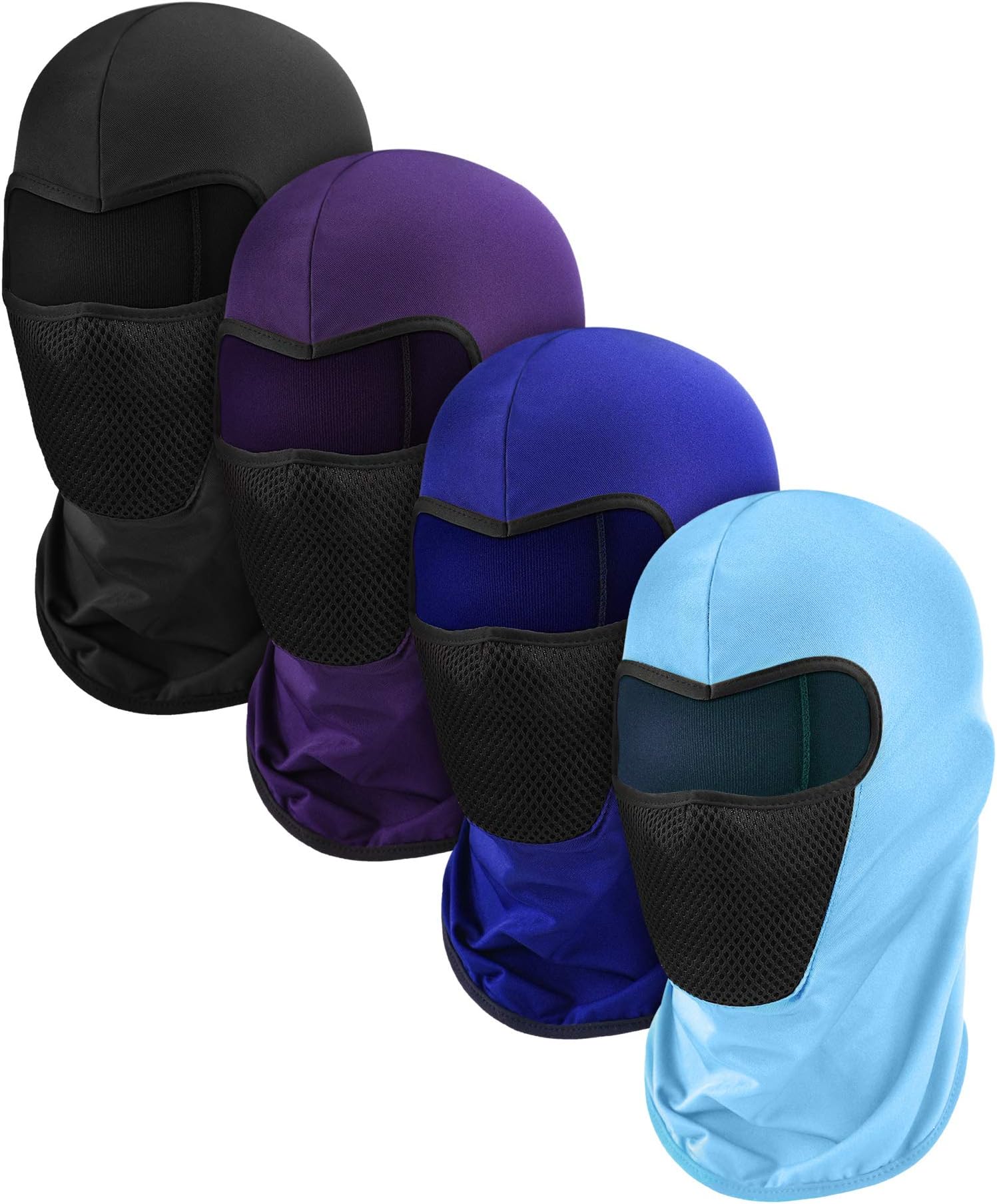 4 Pieces Summer Balaclava Face Mask Sun Dust Windproof Protection Mask Breathable Full Face Cover for Outdoor Activitie
