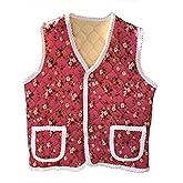 Korean Fashion, Kimchi Kimjang vest, Retro Granma fashion, Korean wannabe MZ fashion, Popular K fashion vest, Korean Winter, Halme, Floral patten with red,pink,blue,purple,grey. (Random)