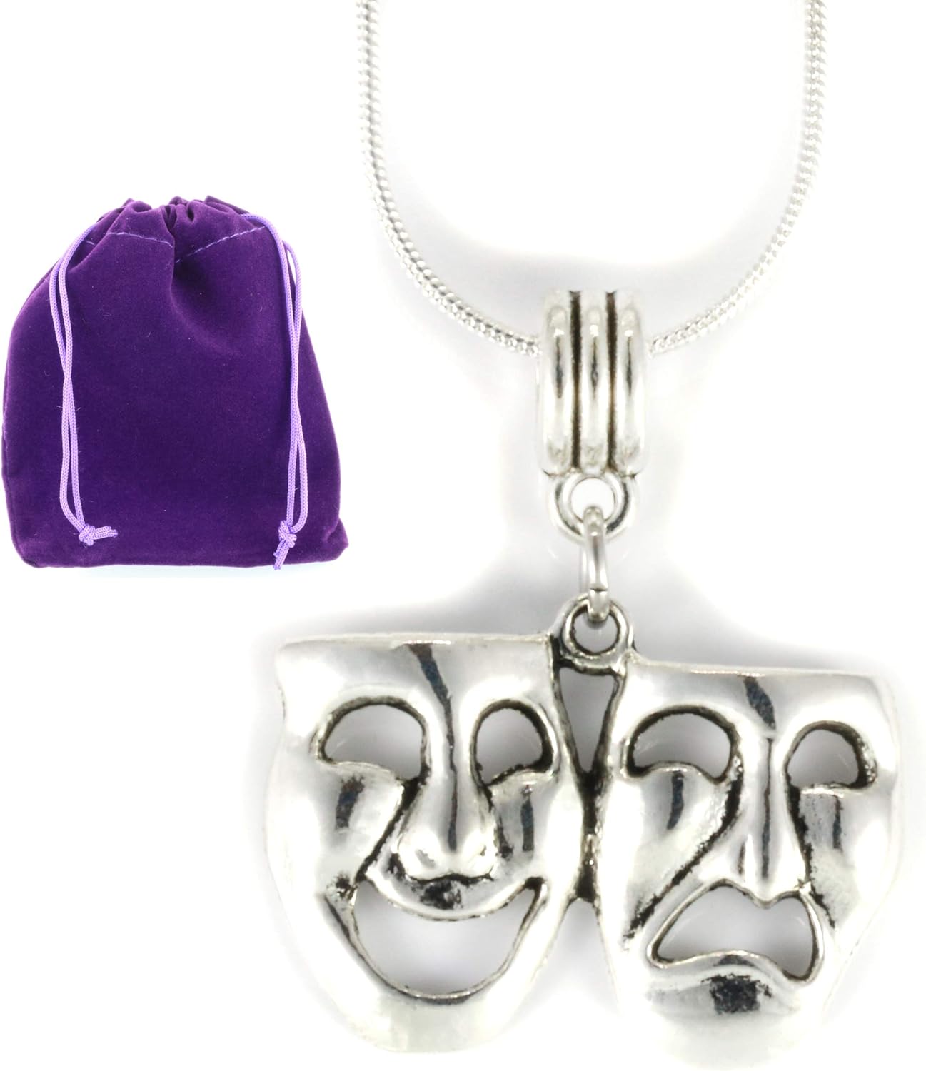Thespian Necklace Theater Jewelry or Drama Masks Jewelry for Women Men and Any Actor or