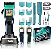 WMARK Hair Clippers for Men Professional Barber Clippers for Hair Cutting Kit Cordless Hair Clippers Maglev Vector Motor 10000RPM, DLC Fade Blades, USB-C Rechargeable NG-X1 Polar