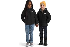 THE NORTH FACE Kids Reversible Perrito Insulated Hooded Jacket | 2 in 1 Winter Coat for Boys & Girls, Water Repellent