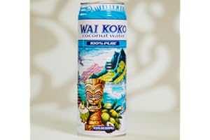 Wai Koko Coconut Water 100% Pure Coconut Water, 17.5 Fl Oz (Pack of 12)