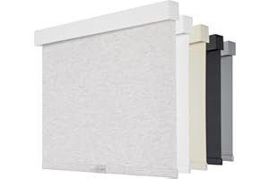 Persilux Blackout Roller Shades for Windows, Cordless Free-Stop Blinds for Windows with Valance, Thermal Insulated Fabric Win