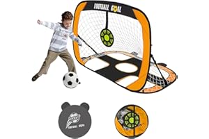 BILIONE Soccer Goals for Backyard, 4x3 FT Kids Soccer Goals Portable Pop Up Soccer Goal Net with Carry Bag, Lightweight Kids Toddler Youth Soccer Goals Training Equipment Soccer Net for Outdoor Soccer Game