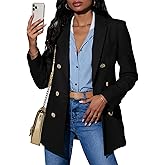 Mina Self 2026 Spring Women's Oversized Blazers Double Breasted Business Casual Professional Work Suit Jackets with Pockets