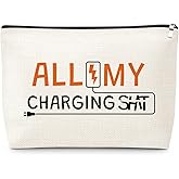 Electronics Organizer Makeup Bag Electronics Accessories Bag for Charger Charging Things Women Travel Pouch Business Trip Christmas Birthday Present for Sister Mom Daughter Friend Her Cosmetic Pouch