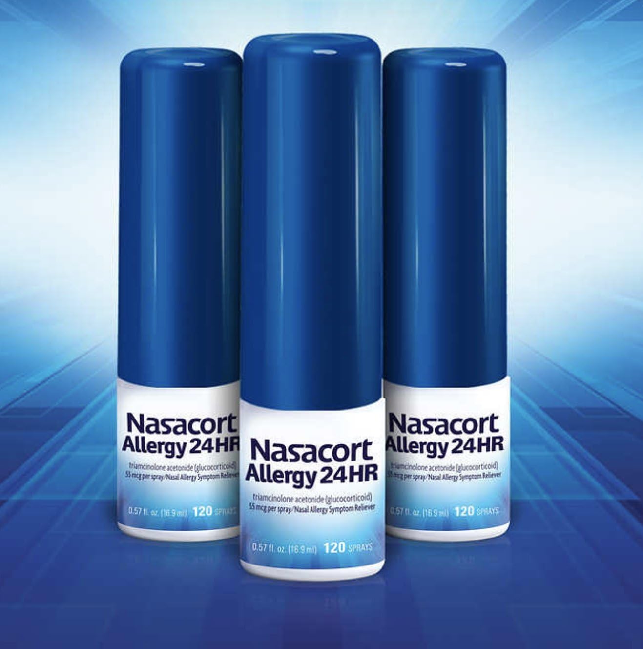 Nasacort Allergy 24 hr, 3 Pack (3 Bottles, 360 Sprays)