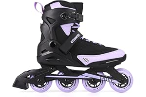 Inline Skate Women Men - COSMOID Move Professional Roller Skates Blades Adult Male Female, Indoor Outdoor and Fitness Black&Purple