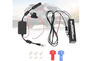 KSaAuto 12V Car Antenna Booster Stereo FM AM Radio Signal Amplifier Amp for Car Vehicle Truck SUV Boat Marine UTV RV Accessories FM Amplifier Audio Radio Stereo Media Head Unit Receiver Hidden Antenna