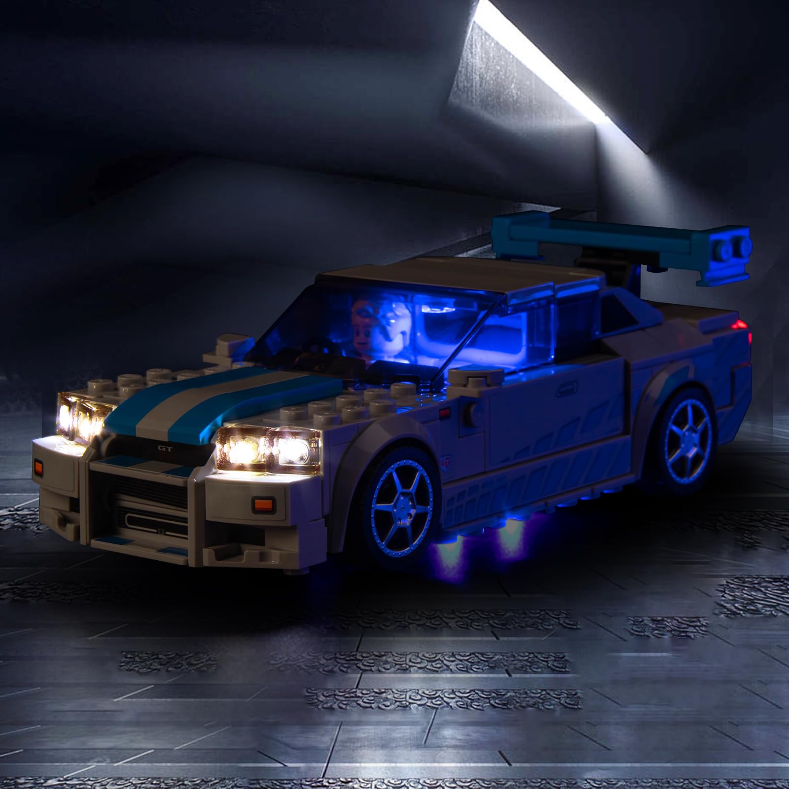 Licht-Kit Kompatibel mit Lego 76917 Speed Champions Nissan Skyline GT-R (Kein Lego-Modell), Led Beleuchtungs Set Compatible with Lego Nissan Skyline GT-R Kreative Spielzeuglichter 7