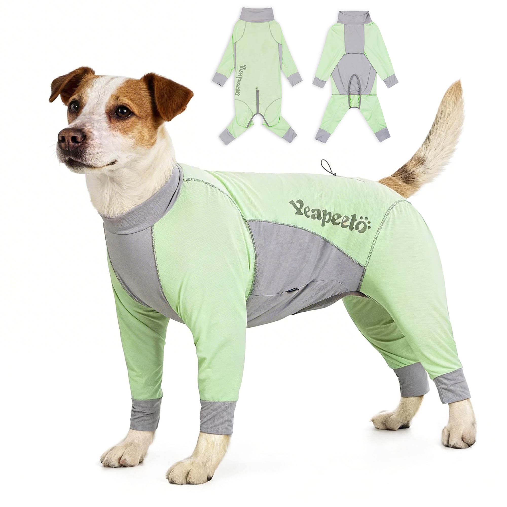Photo 1 of Dog Sun Protection Cooling Suit UPF 50+, Quick-Dry Breathable Jumpsuit for Large & Medium Dogs, Outdoor Dirt-Resistant Shedding Control Pet Apparel (Chartreuse, 2X-Large)