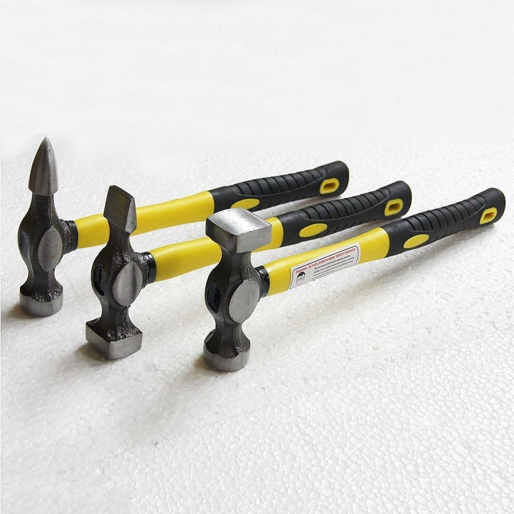 TOPWAY 7-Piece Professional Auto Body Repair Hammer & Dolly Set, Heat-Treated Steel Heads, Fiberglass Handles with Grip - Image 4