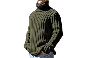 Mens Pullover Sweater,Knit Sweater Men Casual Turtleneck Sweaters Cable Knitted Long Sleeve Pullovers Slim Outwear
