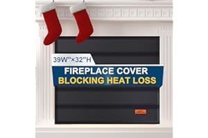 Cholila Cover Fireplace Cover for Energy Saving - Upgrade Fireplace Screen Cover - 39"×32" Fireplace Draft Blocker Stop Heat Loss - Fireplace Blanket with Complete Accessories for Any Fireplace Frame
