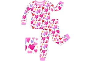 babee Reshinee Bamboo Viscose Toddler Girls Kids Pajamas Unicorn Mermaid Pjs Long Sleeve Snug fit 12M-8Y 2pcs Soft Jammies