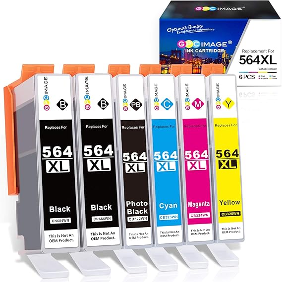 GPC Image Compatible Ink Cartridge Replacement for HP 564XL 564 XL to use with DeskJet 3520 3522 
