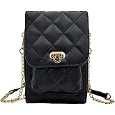 Bhumane Phone Crossbody Bags for Women Small Vegan Leather Mini Shoulder Wallet Card Quilted Purse