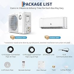 12000 BTU Mini Split AC w/WiFi Work Alexa 22 SEER2