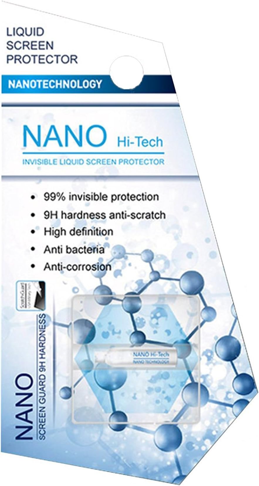 Liquid | Nano Screen Protector Tempered Glass Screen Protector for All Mobile Phones Including iPhone 8 iPhone Plus, iPhone, Samsung S8, Note 8, Huawei P 10 and many more 9H Antibacterial | Heavy Clear Tect