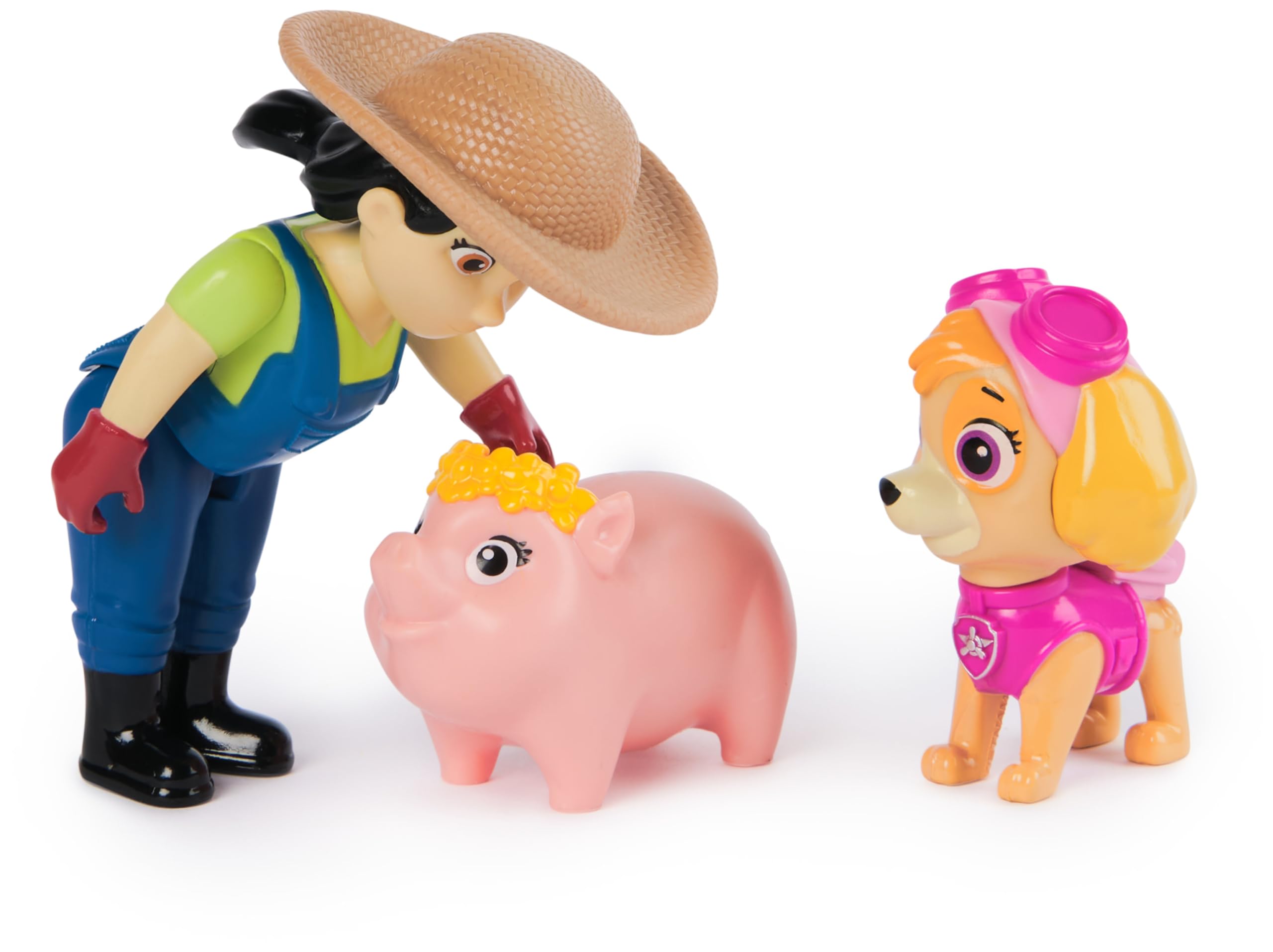 PAW PATROL Hero Pups – Actionfiguren-Set mit 1 Skye Hundefigur, 1 Bäuerin Yumi Figur und 1 Schweinchen, Spielzeug geeignet für Kinder ab 3 Jahren 7
