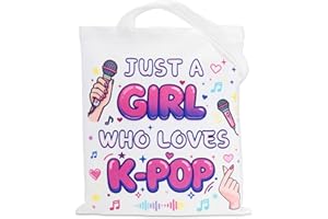 Kpop Gifts for Girls K-Pop Gift Tote Bag for Kpop Music Lover Korean Drama Canvas Tote Bag Gift for K-Pop Lover Merch Stuff K