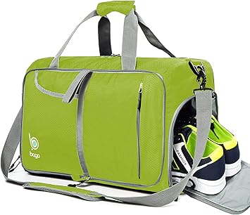 Amazon Co Jp Bago ジムバッグ レディース メンズ S パッカブル スポーツダッフルバッグ シューズコンパートメントとウェットポケット付き 40リットルグリーン Generic