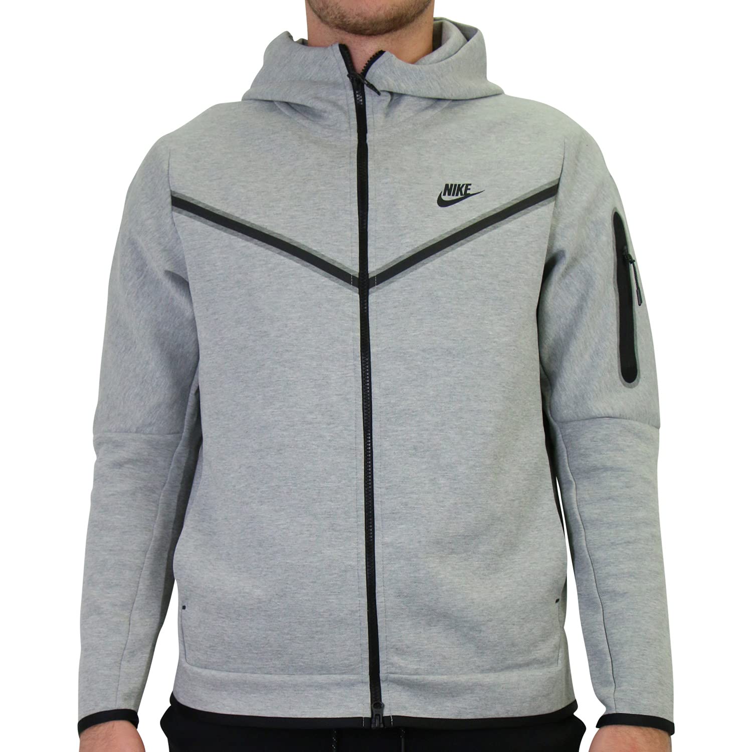 Nike mens Sportswear Tech Fleece Full-Zip Hoodie, Dark Grey