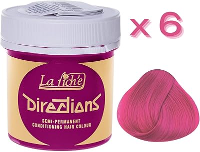 La Riche Directions Carnation Pink Semi-Permanent Hair Color 88ml 6 Tubes
