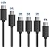Micro USB Cable,ENACFIRE Powerline [6-Pack] (1ft 33ft 6ft 10ft) Premium Micro USB Cable Perfect Lengths Set High Speed Sync Quick Charging USB 2.0 A Male to Micro B Cable (Black)