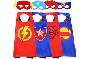NuGeriAZ Superhero Capes and Mask for Kids Superhero Costumes for Boys Superhero Toys for Kids Dress up 4-10 Year Old Boy Gifts (Green), 6 x 5.1 x 0.45 in
