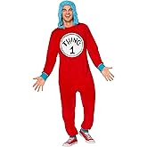 Spirit Halloween The Cat in the Hat Adult Thing 1 and Thing 2 Jumpsuit Costume | Officially Licensed | Dr. Seuss Outfit