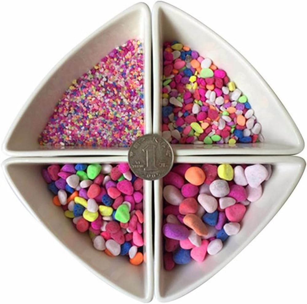 Queenbox Rainbow Mix Color Aquarium Fish Tank Substrate Gravel Pebbles 100g