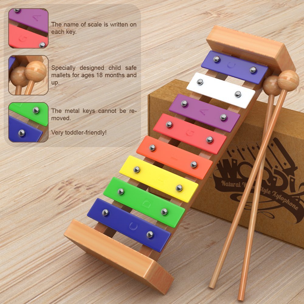 WoodenXylophoneforKidsSetofPerfectlySizedGlockenspielMusical