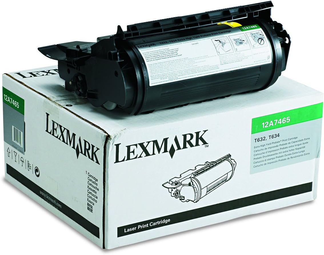 Lexmark black laser toner cartridge T632 T632N T632DTN T632DTNF T632TN T634 T634TN T634N T634DTN T634DTNF 12A7465