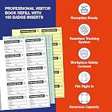 VSafety V Safety Professional Visitor Book Refill 100 Passes 90x60mm GDPR view 2