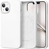 GolbinBox Magnetic for iPhone 13 Case & iPhone 14 Case, Compatible with MagSafe, [Soft Anti-Scratch Microfiber Lining], Slim Liquid Silicone Shockproof Protective Phone Case 6.1 inch, White