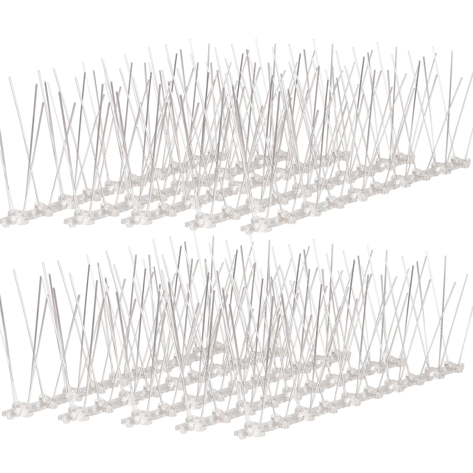 FLYAMAPIRIT Bird repellent spikes pigeon repellent spikes 10 polycarbonate rails plus deterrent spikes made of stainless steel against nest building and waste for your balcony, roof and windowsill