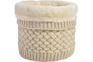 LO SHOKIM Neck Warmer Men Fleece Neck Gaiter Women Scarf Winter Double-layer Thick Circle Loop Infinity Scarf Warm Windproof