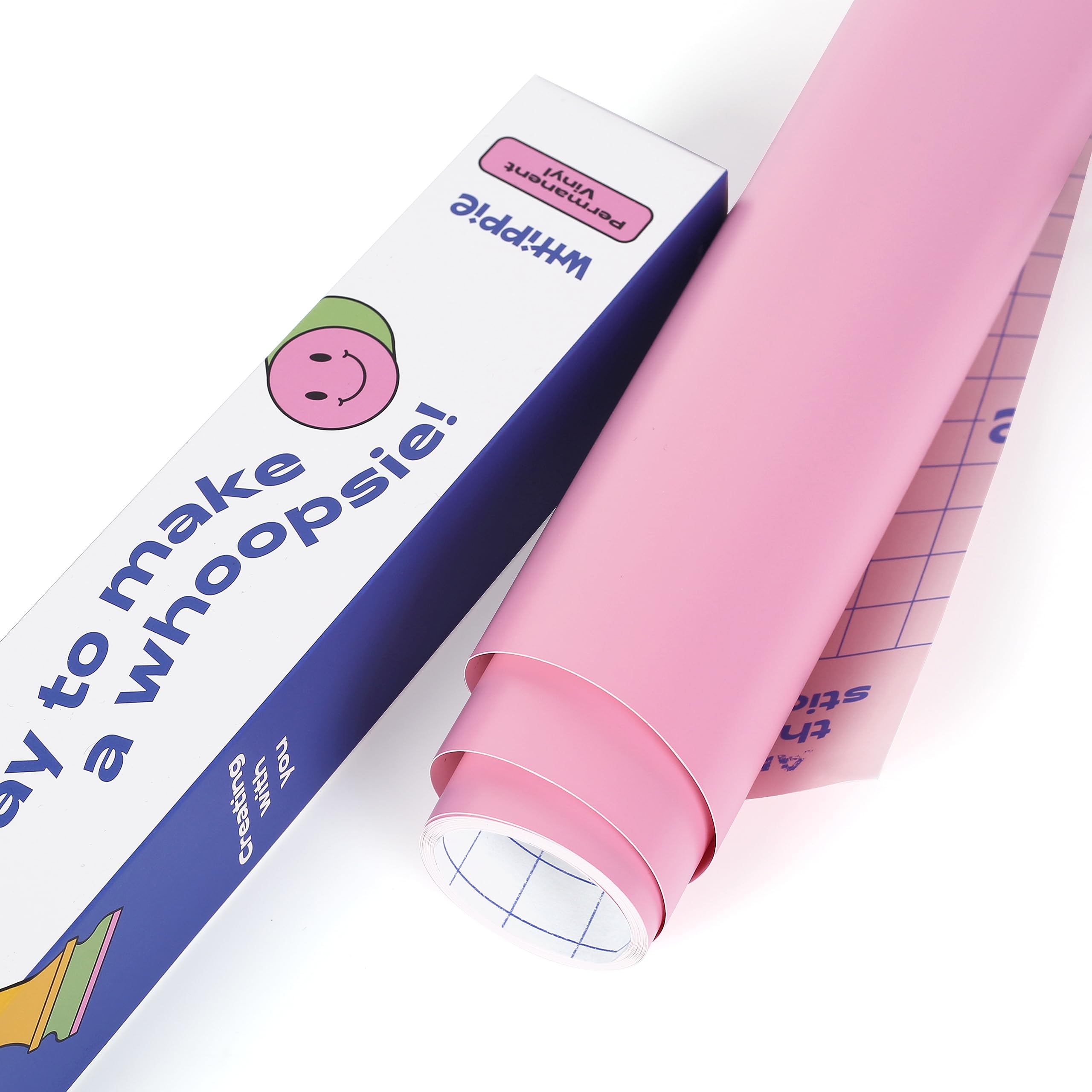 Photo 1 of (***3-Pack***)WHIPPIE Permanent Vinyl - 12" x 8 FT, Pink Vinyl for Cricut, Adhesive Vinyl Roll for All Cutting Machine, Create Signs, Labels, Home Decal, Craft & Personalize DIY Project, Pink