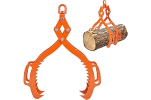 Garvee 32 Inch Log Lifting Tongs with 4 Serrated Claw Hooks, Heavy Duty 3606 Lbs Capacity Automatic Self-Tightening Timber Gr