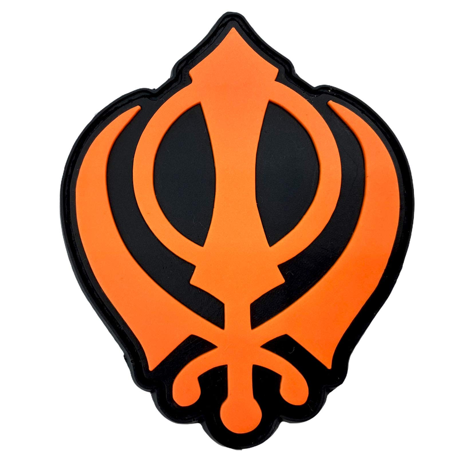Sikh Khanda Symbol Airsoft PVC Morale Cosplay Patch (Orange)