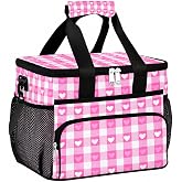 Picnic Cooler Bags Insulated for Travel, Soft Sided Cooler Bag | Collapsible Camping Coolers, Beach Bag with Cooler Large Lunch Bag Women Men Portable Lunch Cooler for Work, 24 Can